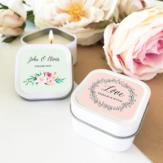 Wedding Candles Candle Favors Personalized Favor Ideas Eb2077gdn 12 Pcs