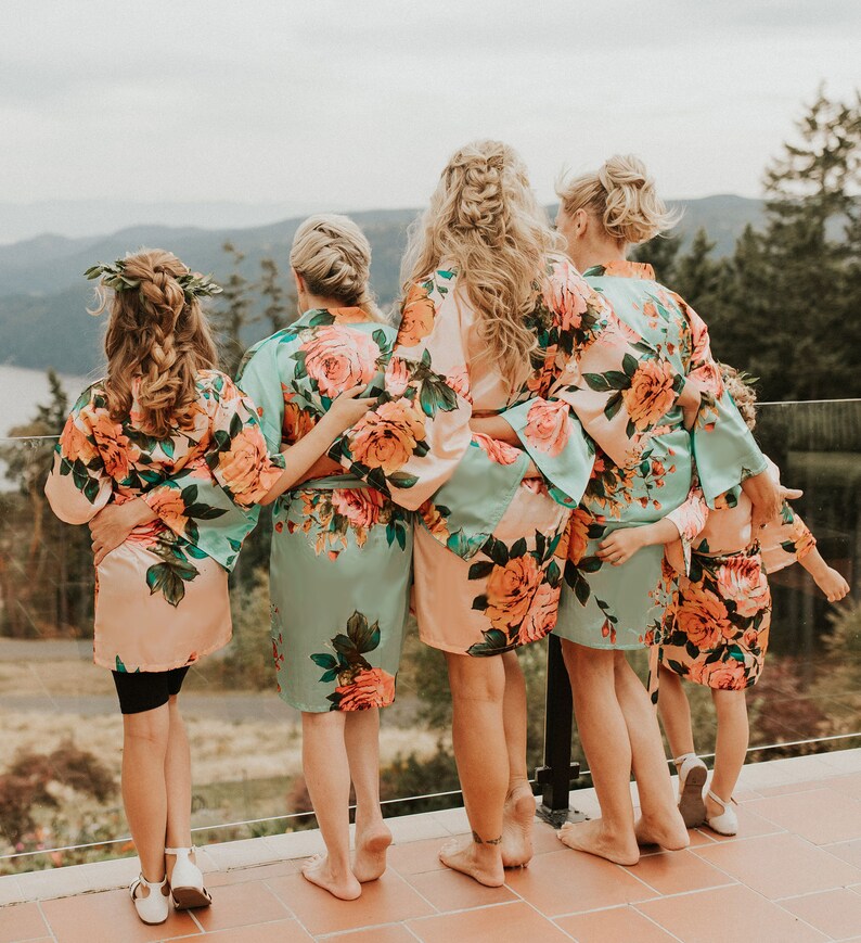 floral bridesmaid robes