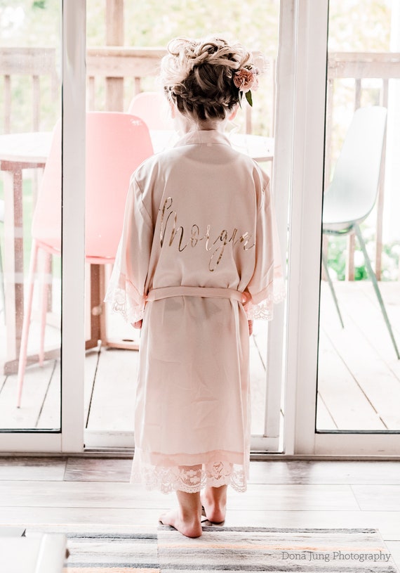 Personalized Girls Robes Personalized Flower Girl Robes Robe for Girls With Name EB3299P Flower Girl Lace Robes Etsy Norway