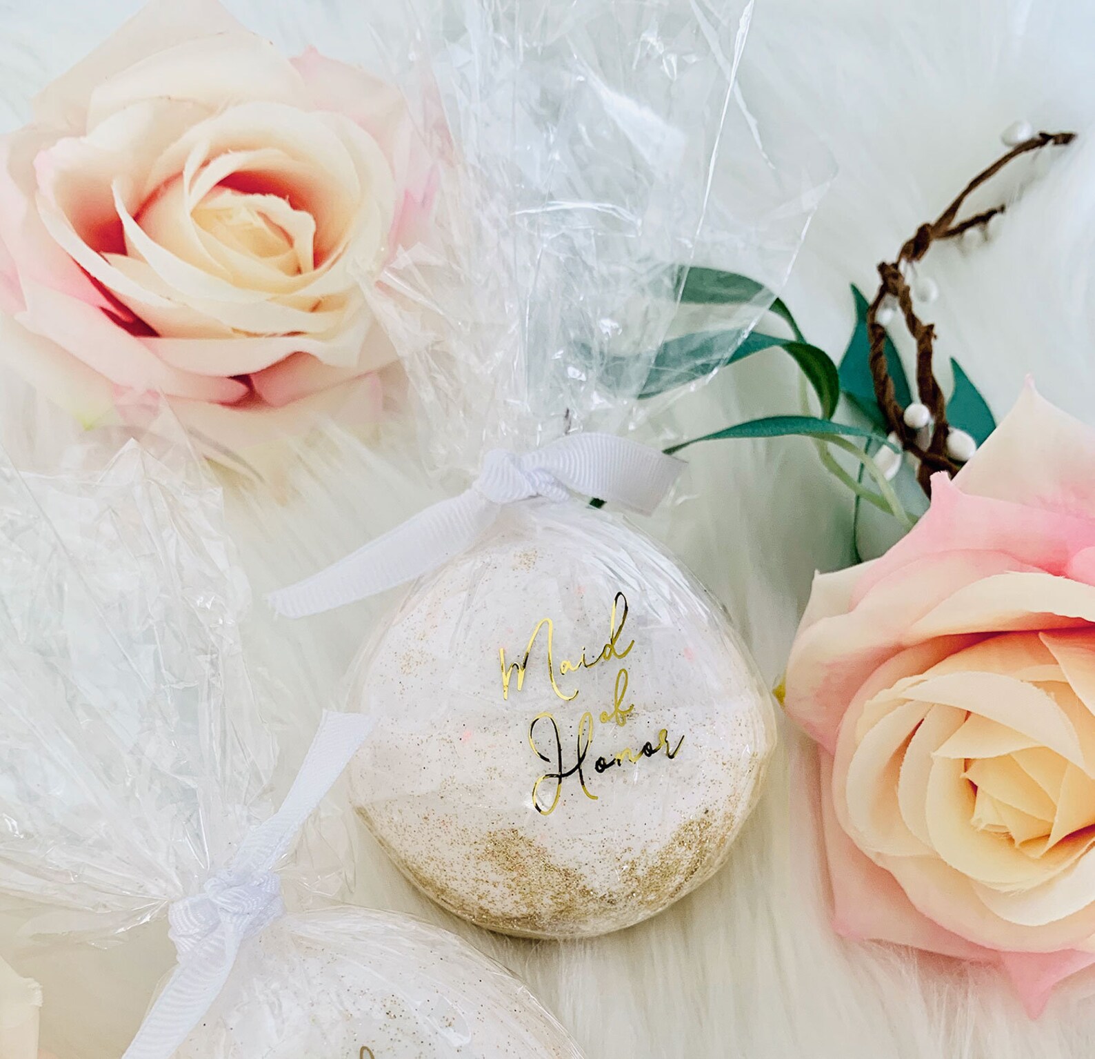 Rose Gold Bridesmaid Gift Proposal Rose Gold Bath Bomb Etsy