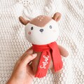 Reindeer Gift for Kids Toddler Christmas Personalized Reindeer Plush - Gifts for Toddlers Winter Cute Custom Stuffed Animal (EB3503P)