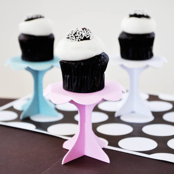 Cupcake Stands Paper Cupcake Pedestals Cupcake Decorations Etsy