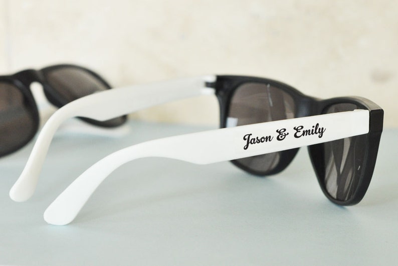 Wedding Sunglasses 24 Personalized Sunglasses Custom Sunglasses Sunglass Favors Destination Beach Wedding Favors EB3107 SET of 24 image 5