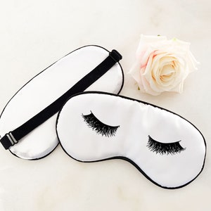 EYELASHES Sleep Mask for Women Bridesmaids Gift Slumber Party Favor Bachelorette Party Favors Cute Gifts for Friends ADJUSTABLE EB3311NT image 2