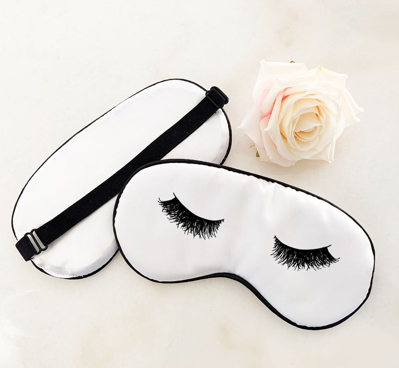 EYELASHES Sleep Mask for Women Bridesmaids Gift Slumber Party Favor Bachelorette Party Favors Cute Gifts for Friends ADJUSTABLE EB3311NT image 2