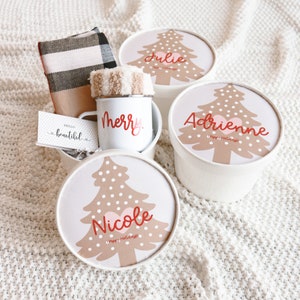 Christmas Gift Box for Friends Holiday Gift Set for Her Personalized Gift Box for Coworkers White Elephant Office Gift Set w Mug (EB3250TRE)