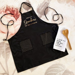 Kitchen Gifts for Mom Birthday Gift Personalized Gift for Mom Mothers Day Gift from Daughter Custom Apron Mom Apron EB3242CTW image 4