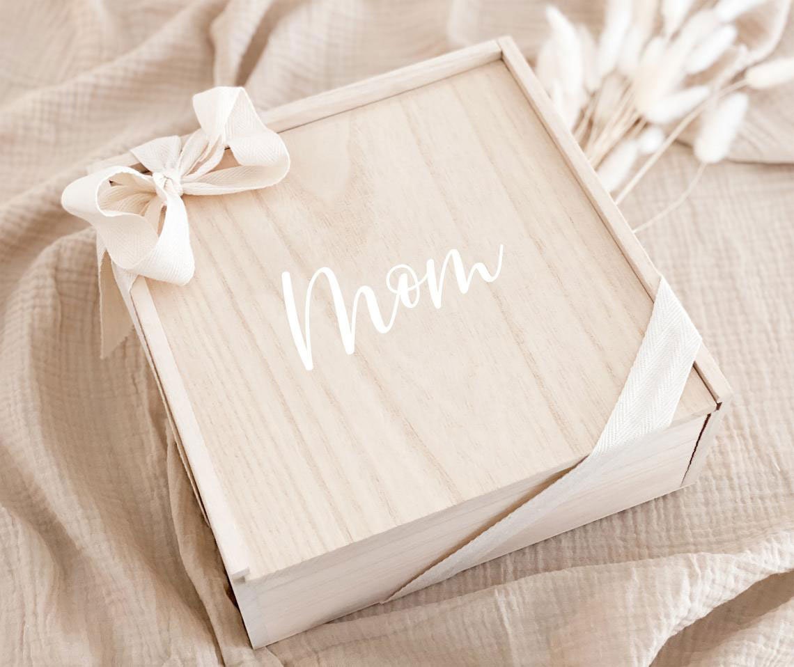 Wooden Gift Box with Lid with Names Personalized Wood Gift Box for Women  Unique Bridesmaid Proposal Box with Names (EB3459P) EMPTY