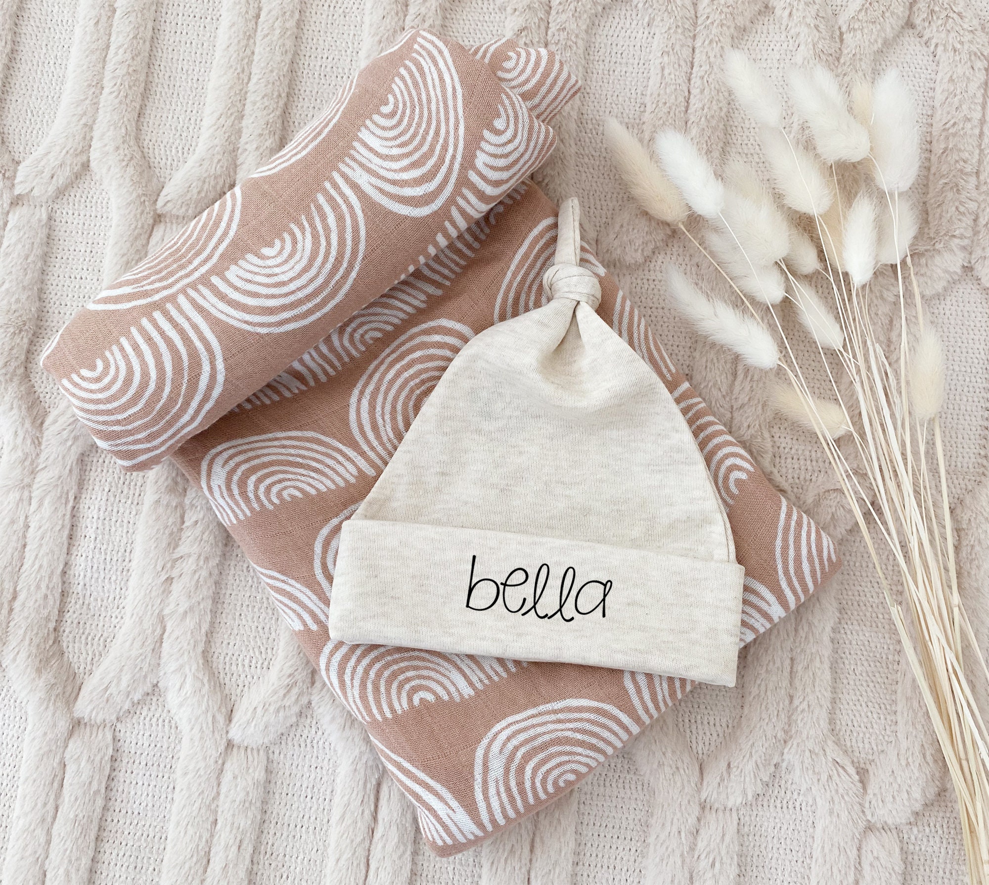 Personalizado Baby Hat Swaddle SET Baby Shower Gift Custom Etsy
