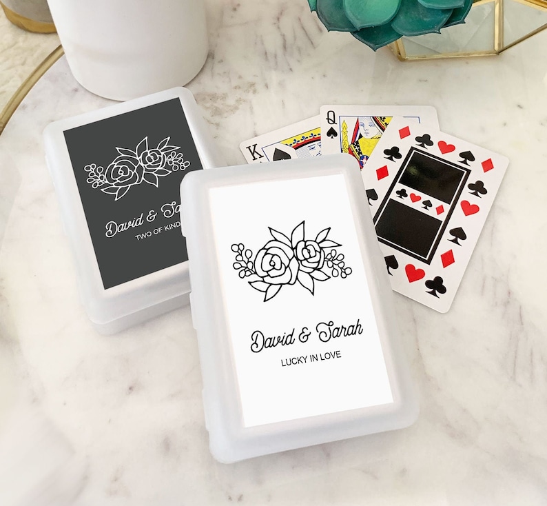 Personalized playing cards favors unique wedding favor ideas etsy