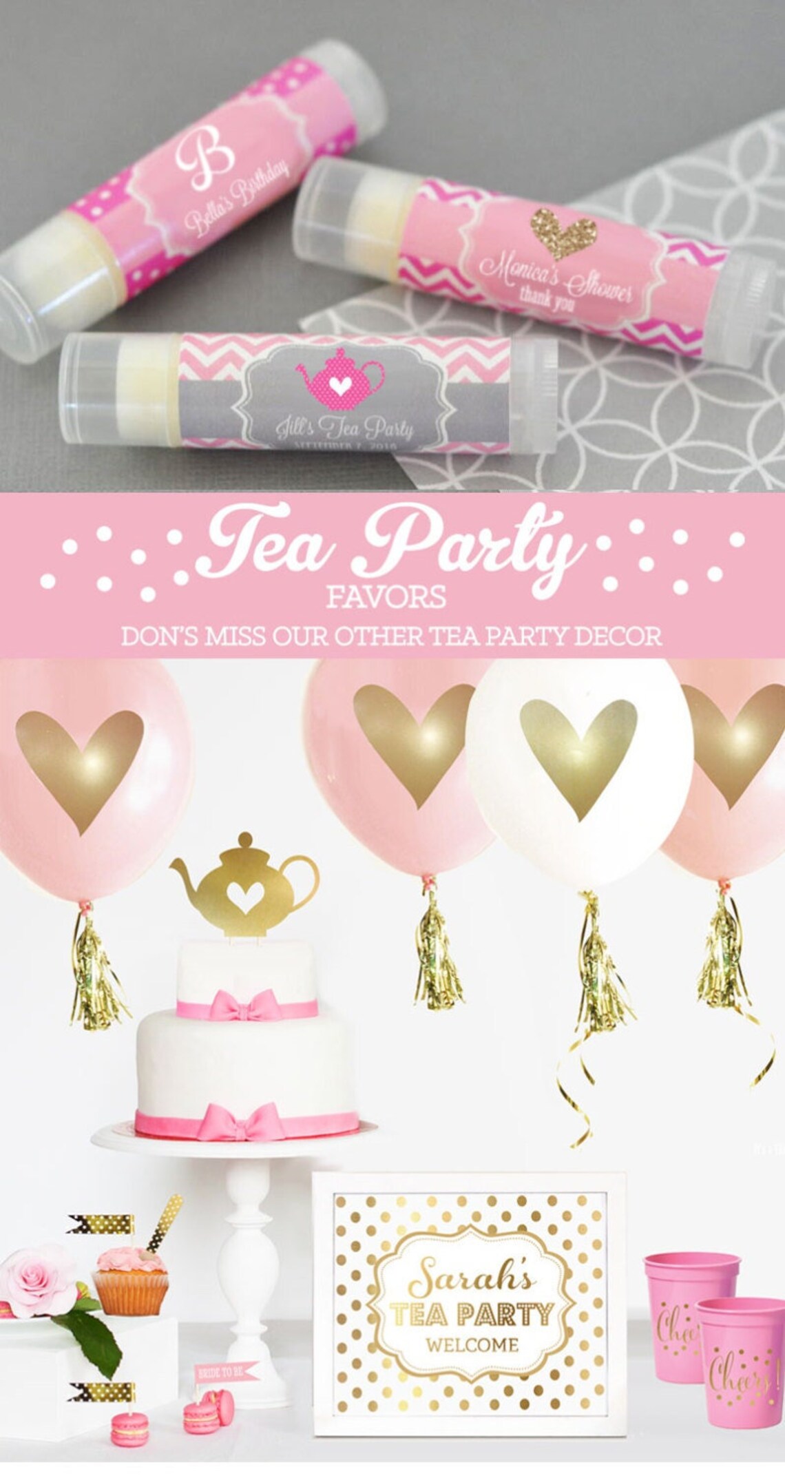 Tea Party Birthday Party Favors Tea Party Birthday Favors Etsy