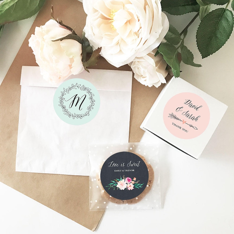 Wedding Favor Stickers Wedding Labels Personalized Stickers Etsy