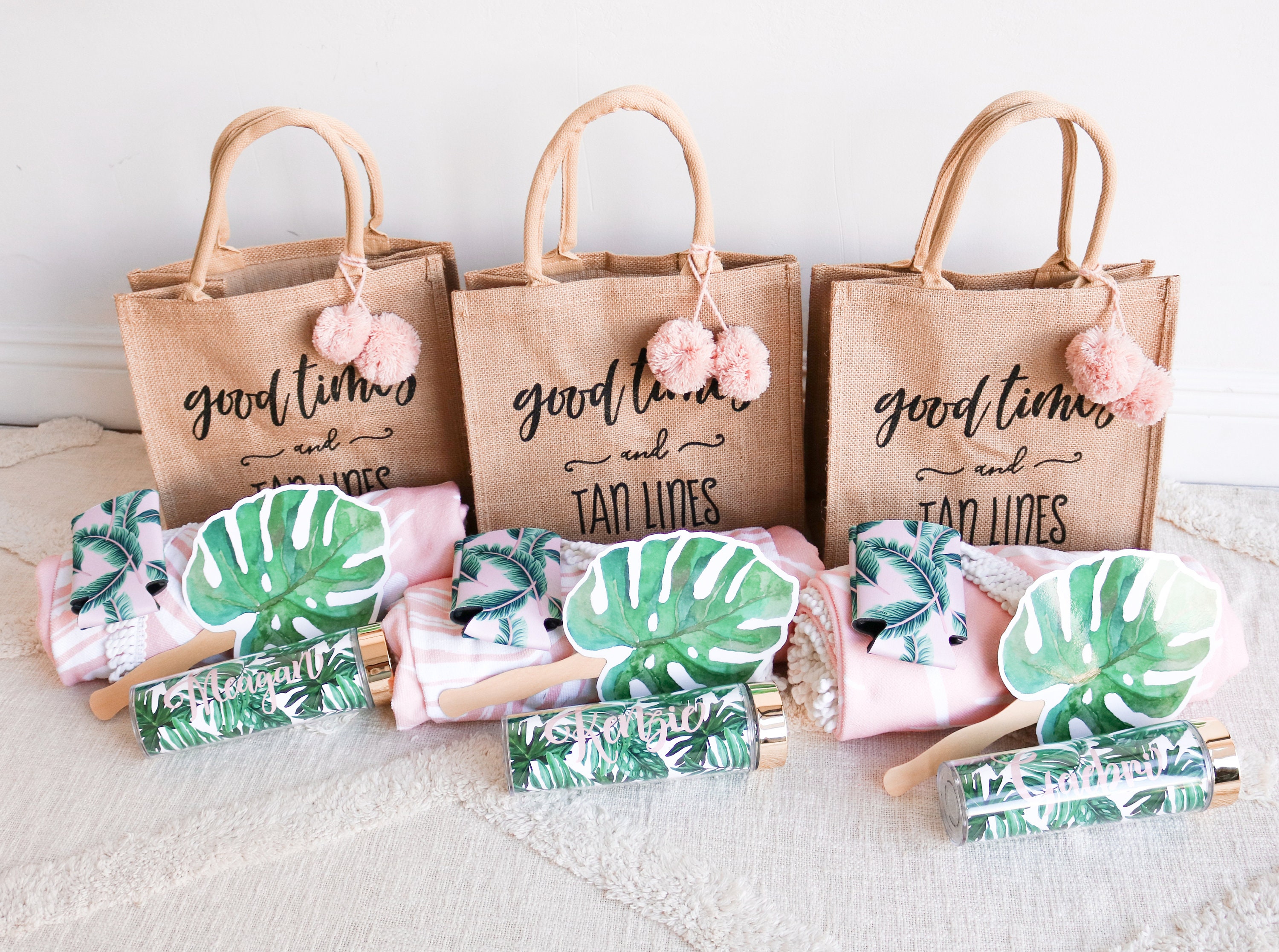 Bachelorette Party Bags Bachelorette Party Favors Beach Bachelorette Ideas  Bachelorette Party Gift Bags Good Times and Tan Lines (EB3259T)