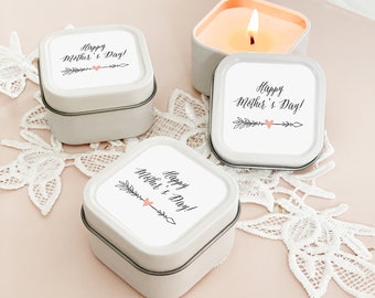 Mothers Day Favors Candles - Bridal Shower Favors Personalized Candles Wedding Favors Bridal Shower Candle Favors (EB2077GDN) 12| pcs