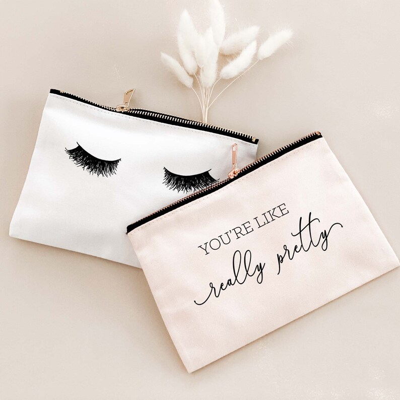 Wifey Makeup Bags Bride Makeup Bags Bride to Be Gift Ideas Bride Gift Bridal Shower Gift Honeymoon Gift for Bride EB3222NT image 6