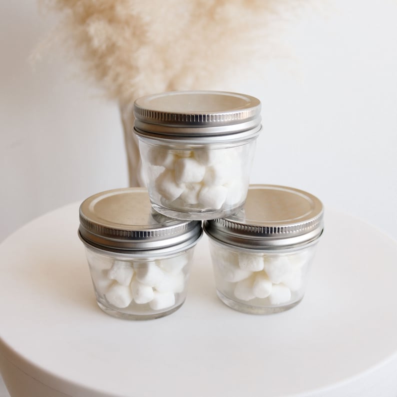 4 oz Mason Jar Mini Mason Jar Small Mason Jar Wedding Favors Small Mason Jars with lids Baby Shower Favors EB2392NP 24 pcs image 3