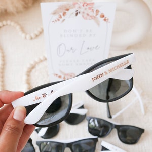 Summer Wedding Favors Outdoor Wedding Sunglasses Personalized Sunglasses Beach Theme Favors Destination Wedding Favors EB3107 SET of 24 image 2