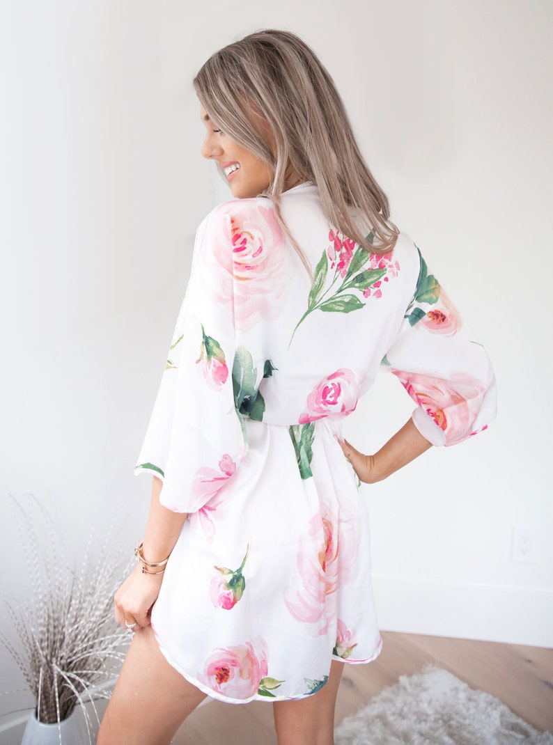 floral bridesmaid robes