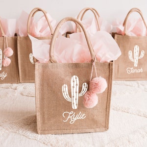 Bachelorette Gift Bags Desert Cactus Totes Bridesmaid Girls Trip Tote Bag Fiesta Bachelorette Disco Cowgirl Bachelorette EB3259DST image 2