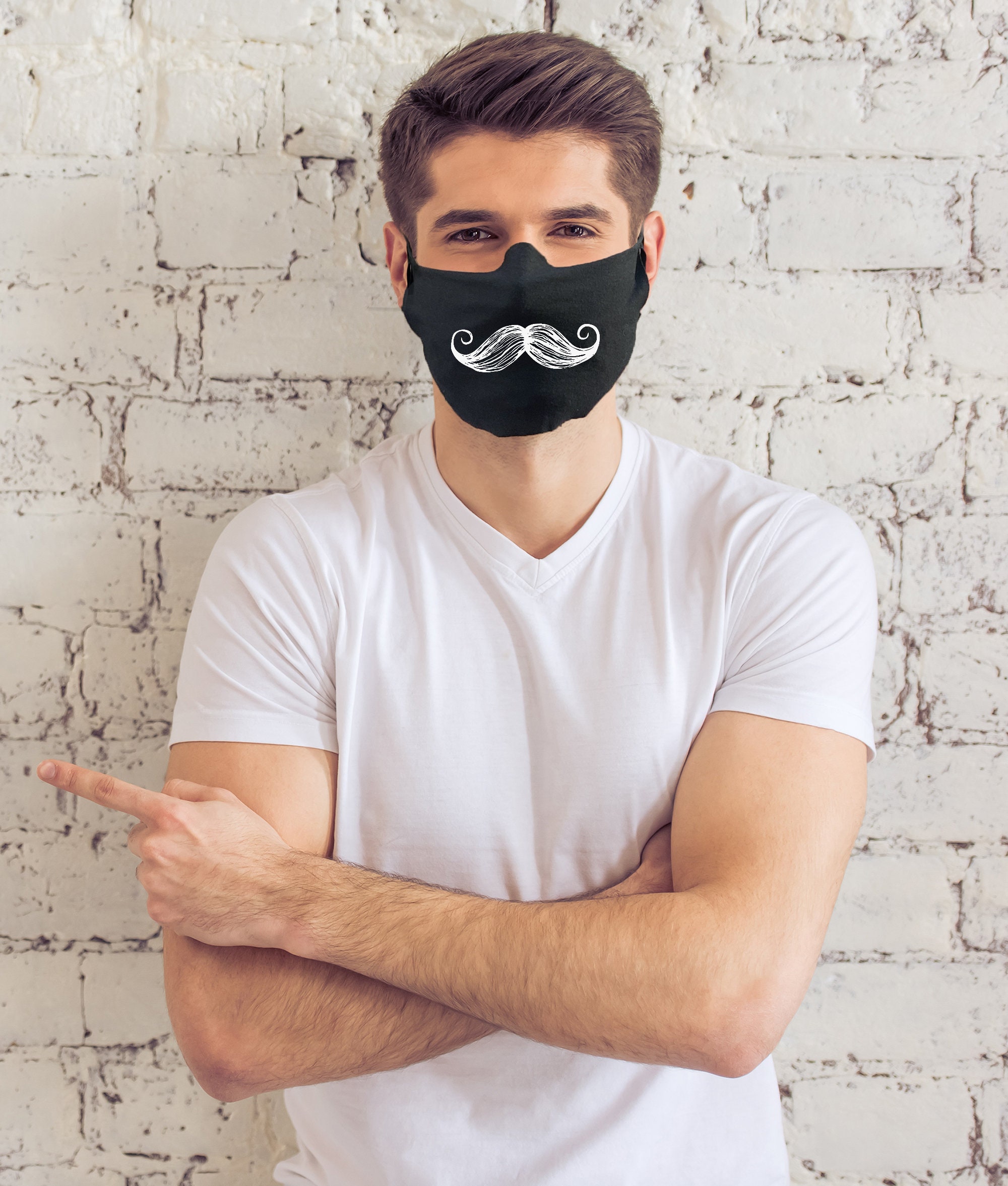 Mustache Face Mask Moustache Face Mask Funny Face Masks for Etsy