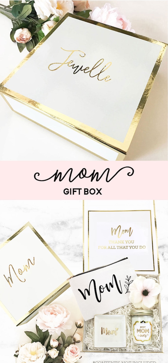 Personalized Gift for Mom Personalized Mom Christmas Gift Box Mom Birthday  Gift Box DIY Mom Gift Set Box EB3171BPW EMPTY BOX 