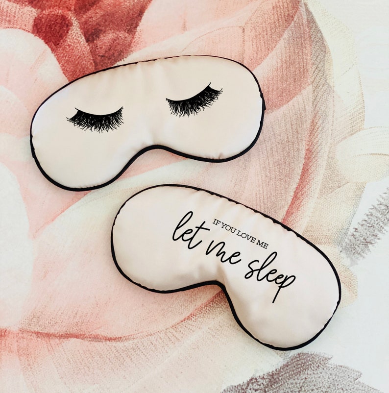 EYELASHES Sleep Mask for Women Bridesmaids Gift Slumber Party Favor Bachelorette Party Favors Cute Gifts for Friends ADJUSTABLE EB3311NT image 7