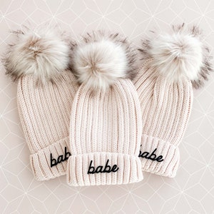 Bride Beanie Hats Babe Beanie Bridesmaid Beanies Winter Bachelorette Beanies for Women EB3357BABE image 10