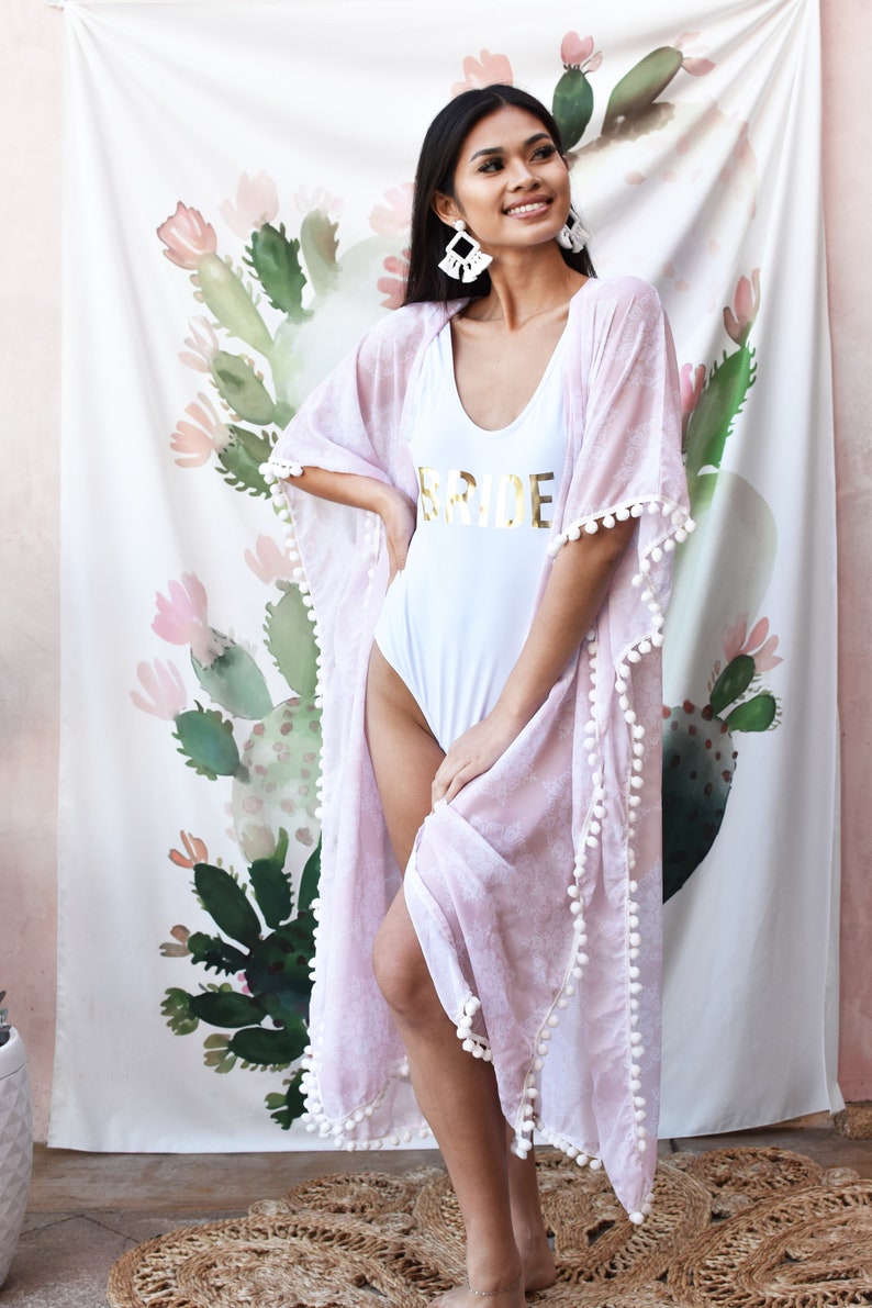 Bride Swim Cover Up Boho Bride Swimsuit Cover Up Bridal Shower Etsy