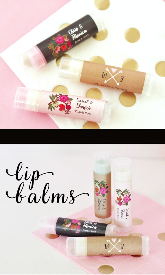 Rustic Bridal Shower Favors Unique Wedding Favors Lip Balm Wedding