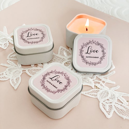Candle Favors Wedding Favor Candles Personalized Candles Etsy