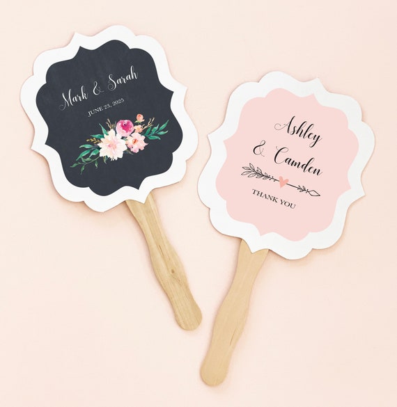 Abanico de boda Abanico personalizado Paleta de madera Favores de