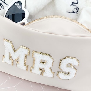 Personalized Nylon Pouch Gift Bags Custom Make Up Pouches Women Teen Birthday Gift Monogram Cosmetic Bag Bridesmaid Gift Idea EB3497P image 7