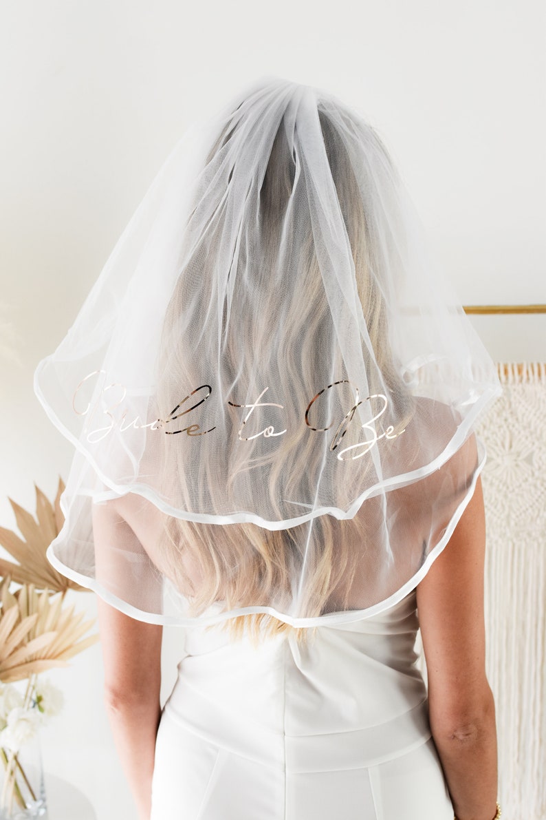 Bachelorette Party Veil Bride Veil Bachlorette Veil Bride Veil Hen Party Veil Bridal Shower Veil Bride to Be Veil EB3296BTB image 3