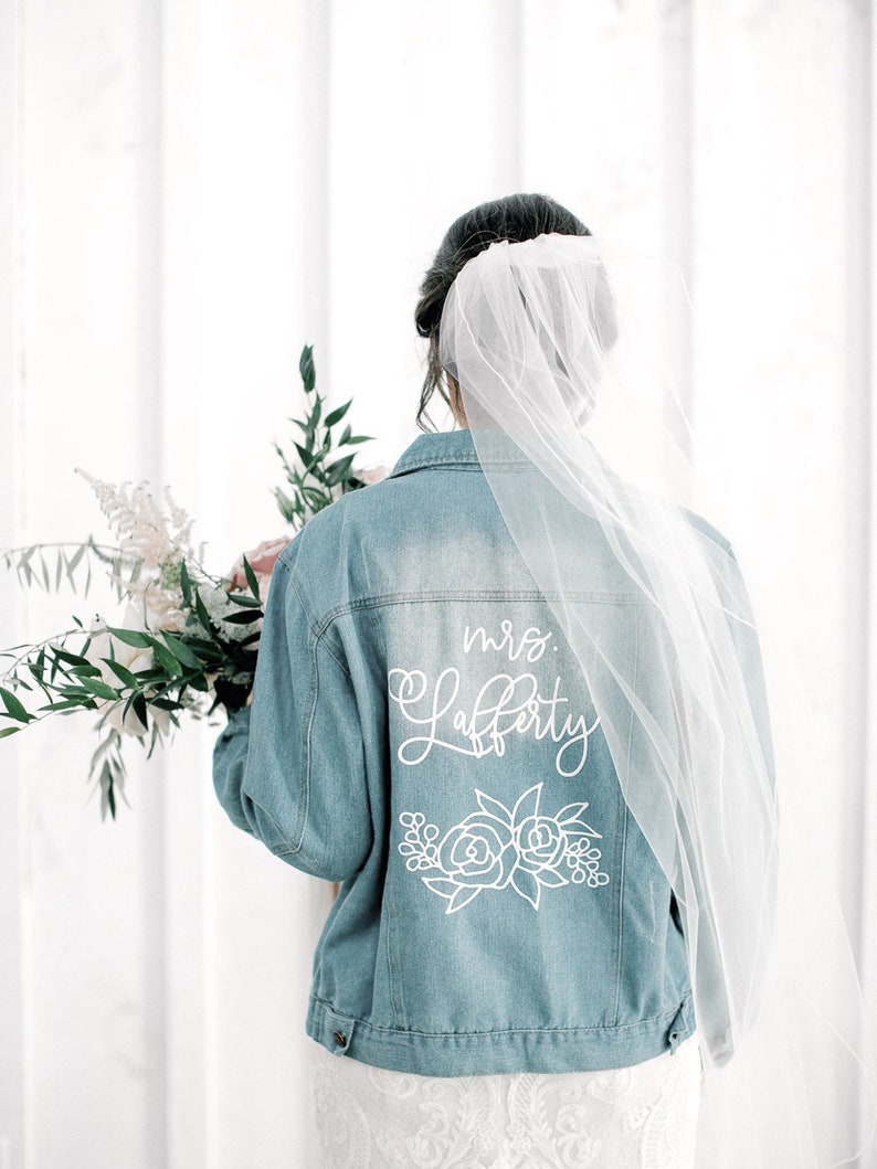 Denim Jacket Women Custom Jean Jacket Personalized Name Etsy