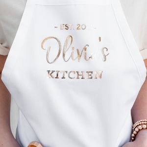 Kitchen Gifts for Her Hostess Gift Ideas Personalized Apron for Women Baking Gift Cooking Gift Custom Aprons Personalized EB3242CTW image 4