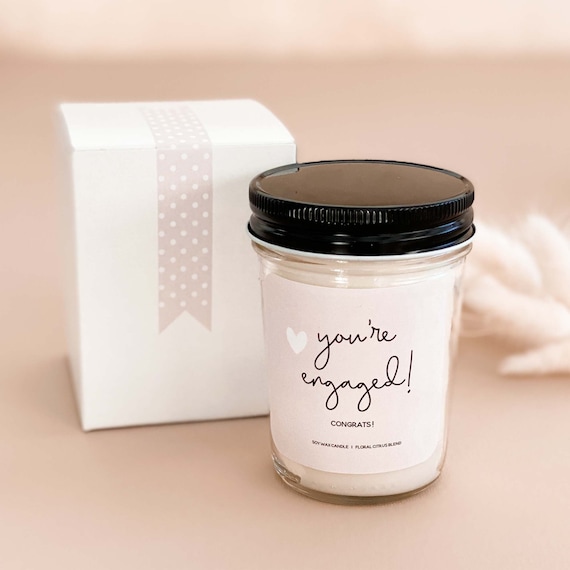 You're Engaged Candle Engagement Gifts for Her Future Mrs Gift Idea Bride Gift Idea (EB3251ENG) Il_570xn