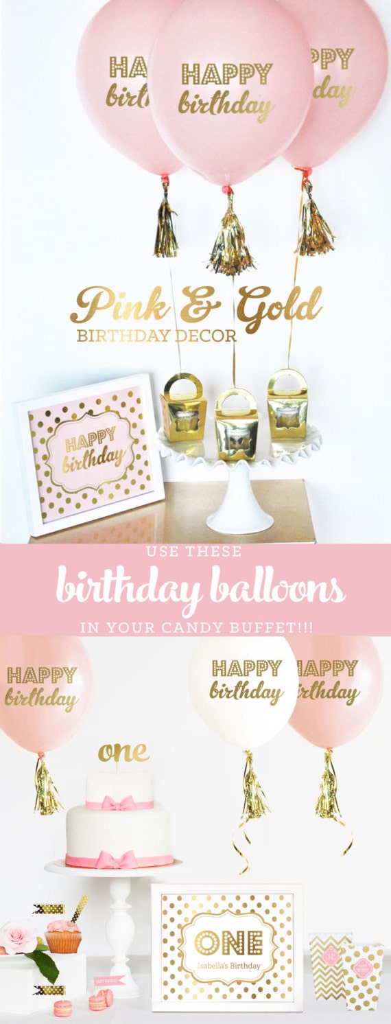 Pink And Gold Birthday Decorations Pink And Gold First Birthday