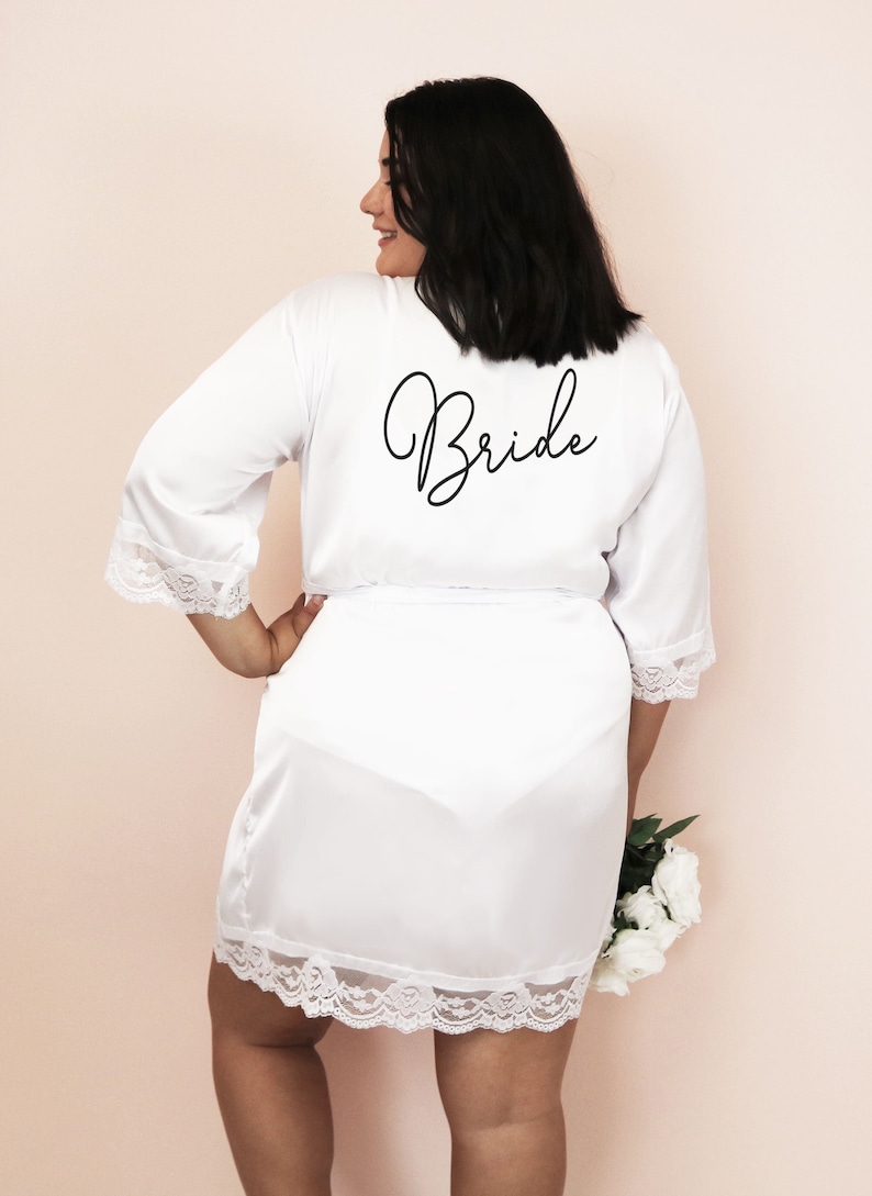plus size bride robes
