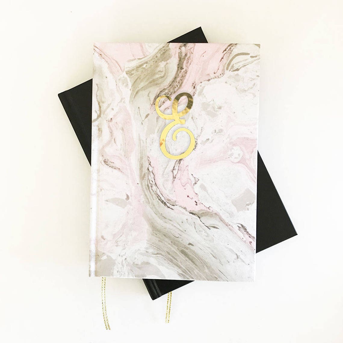 Marble Journal Marble Notebook Monogram Journal Personalized Etsy