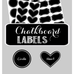 Wrapables Set of 36 Chalkboard Labels / Chalkboard Stickers with Chalk Marker for Organizing, Labeling, Gift Tags, Drink / Wine Markers, and Weddings