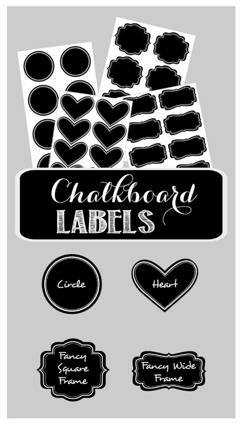 Chalkboard Stickers Chalkboard Labels Chalk Board Labels Etsy