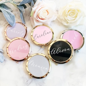 Valentine Gifts for Women Teacher Valentine Gift Ideas Personalized Gifts for Women Custom Mirror Compact Birthday Gifts for Her EB3166AD image 2