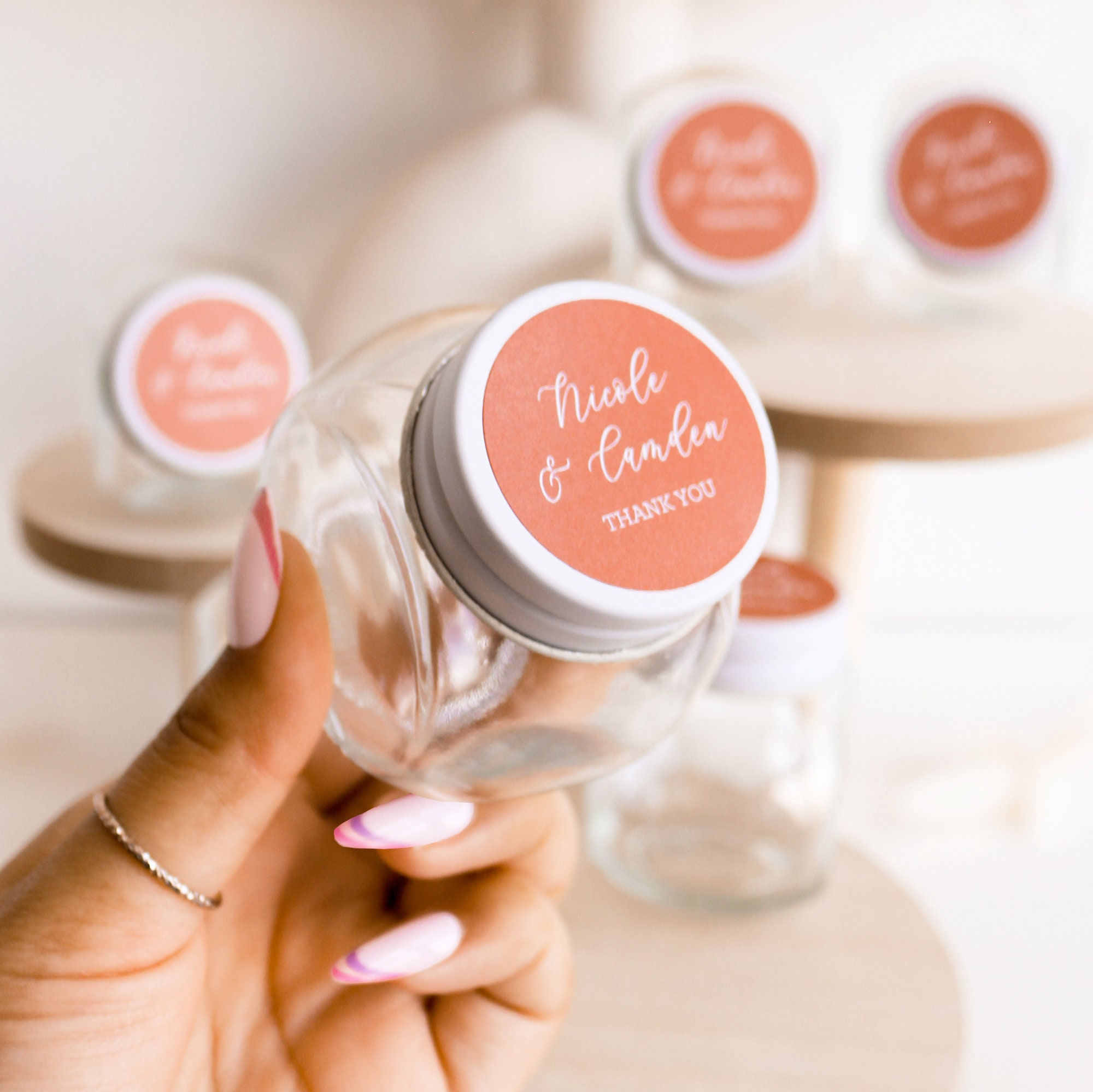 Personalized Candy Jars Set of 12 - Wedding Favor Jars Custom Wedding Favor Personalized Candy Jar Wedding Candy Buffet setof 12| (EB2025AD)