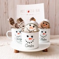 Custom Snowman Mug - Personalized Hot Chocolate Mug for Kids - Cute Holiday Mug - Custom Camper Mug for Friend - White Cocoa Mug (EB3313SNW)