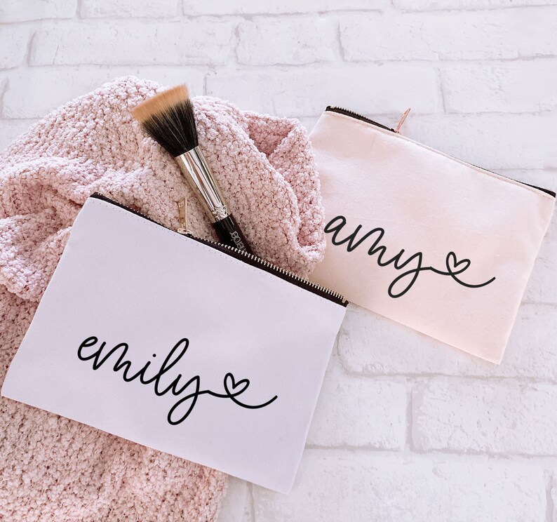 Make Up Bag Personalized Make up Bag Bridesmaid Make Up Bag image 1