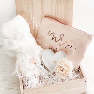 Bride Gift Box Personalized Keepsake Box for Bride Gift Bridal Shower Gift Box with Last Name EB3459P EMPTY image 4