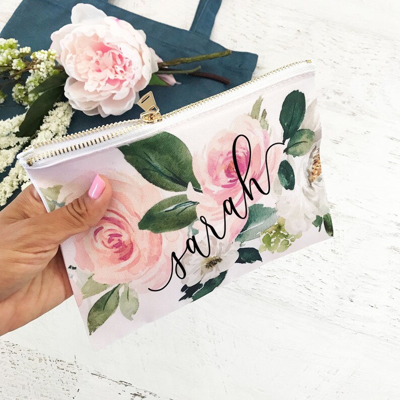 Bride Makeup Bag Bride Cosmetic Bag Bridal Shower Gifts Etsy