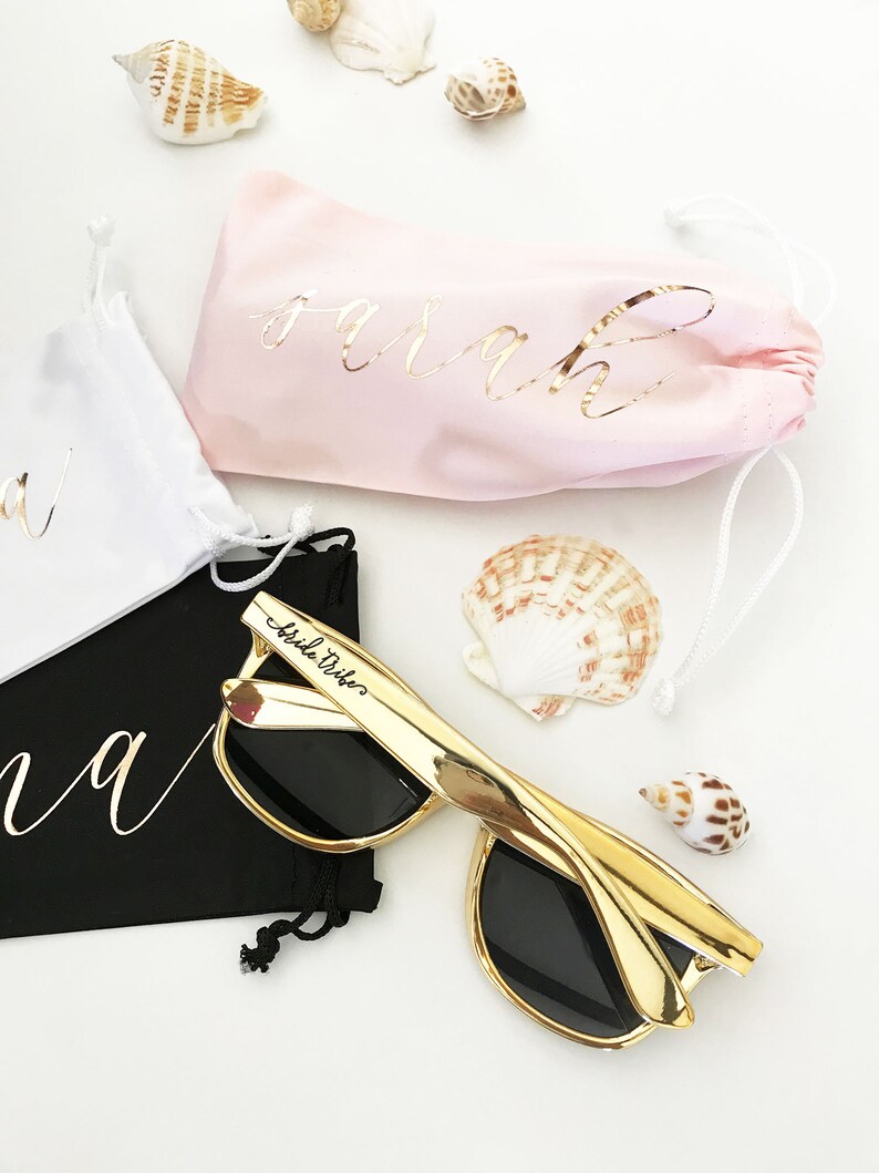 Personalized Sunglass Case Sunglass Pouch Bridesmaid Gift Etsy