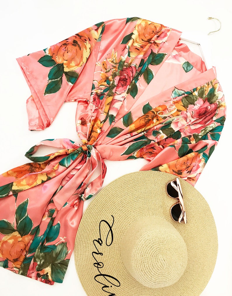 floral bridesmaid robes