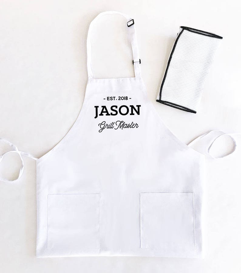 Mens Aprons customized Aprons for Men Personalized Mens Apron Chef Gifts for Him EB3242CTM immagine 2